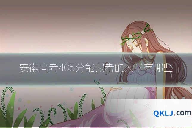 安徽高考405分能报考的大学有哪些