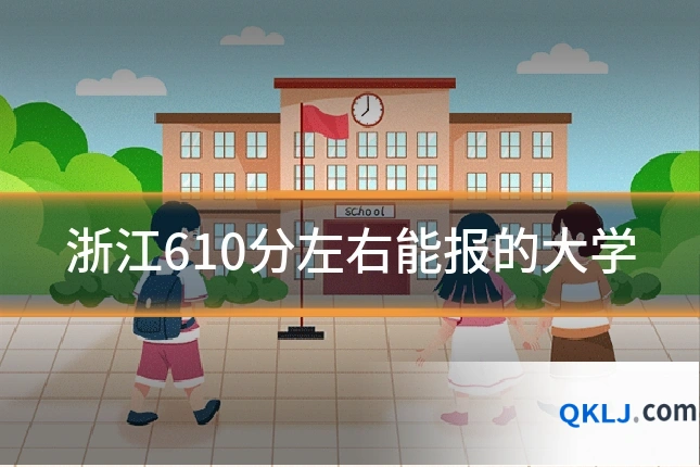 浙江610分左右能报的大学