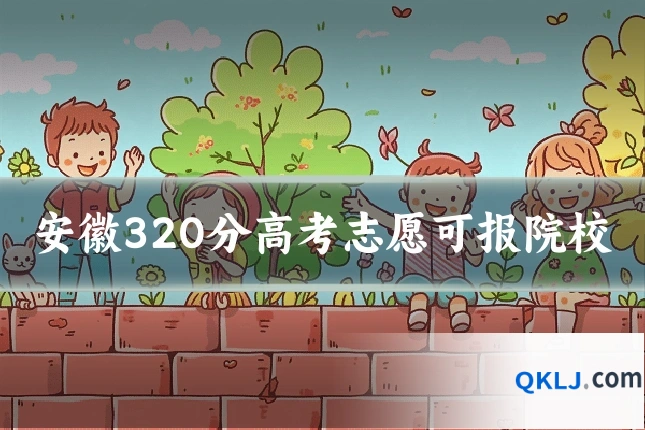 安徽320分高考志愿可报院校