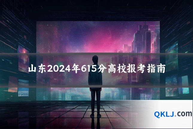 山东2024年615分高校报考指南