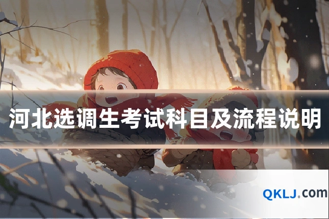 河北选调生考试科目及流程说明