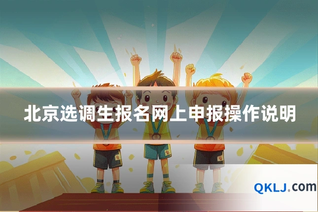 北京选调生报名网上申报操作说明