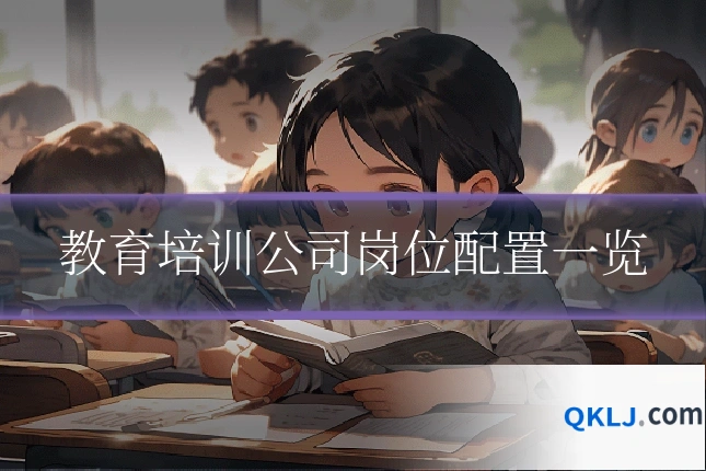 教育培训公司岗位配置一览