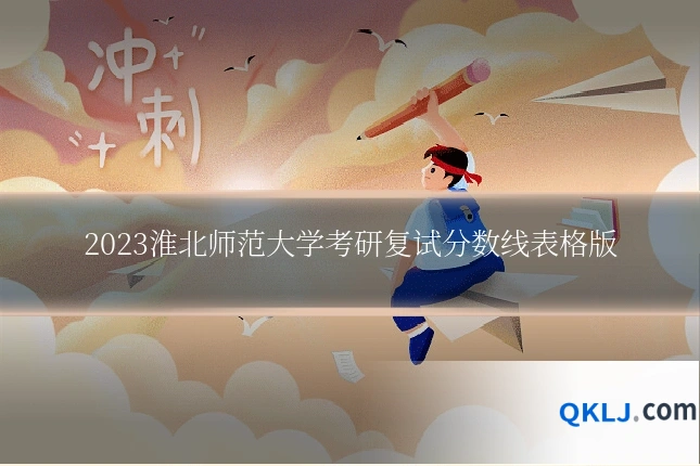2023淮北师范大学考研复试分数线表格版