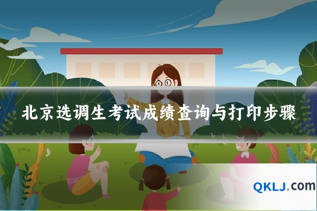 北京选调生考试成绩查询与打印步骤