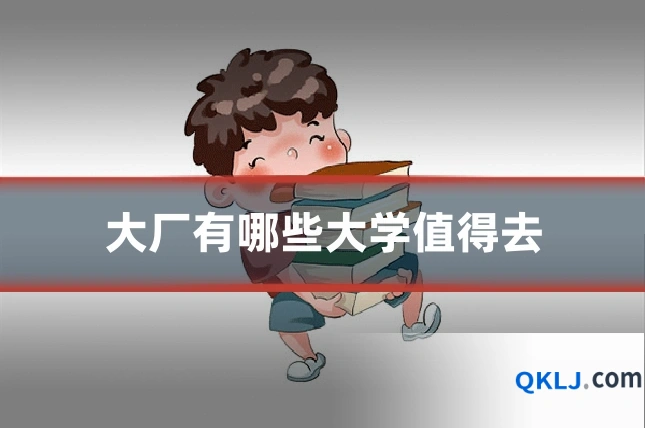 大厂有哪些大学值得去