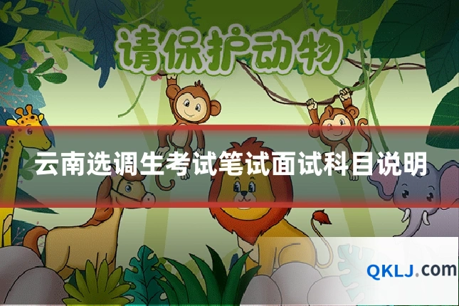 云南选调生考试笔试面试科目说明