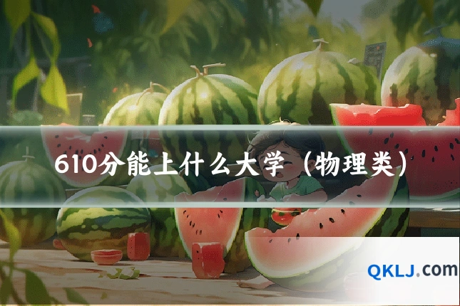 610分能上什么大学(物理类)