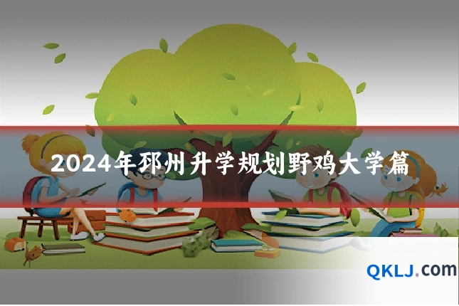 2024年邳州升学规划野鸡大学篇