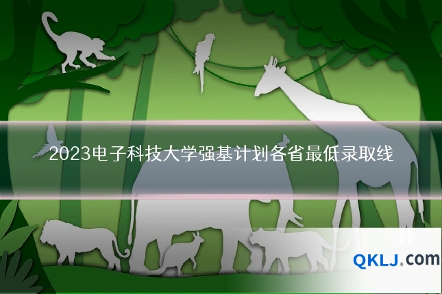2023电子科技大学强基计划各省最低录取线