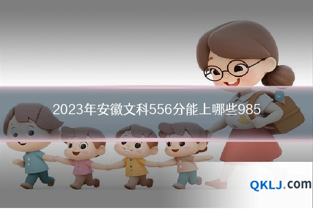 2023年安徽文科556分能上哪些985