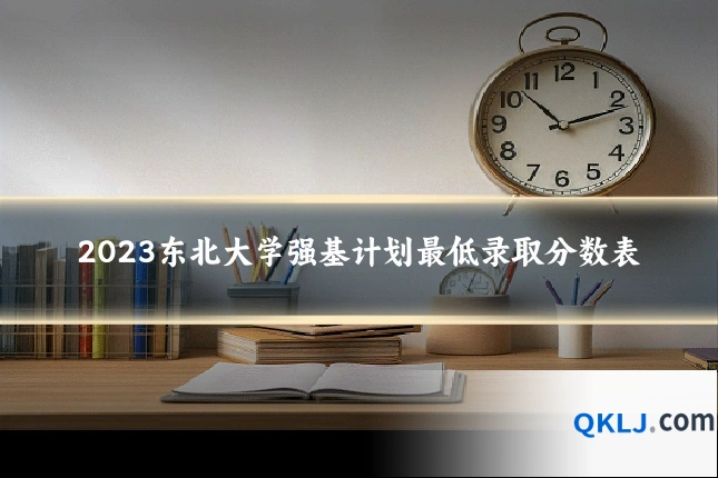 2023东北大学强基计划最低录取分数表