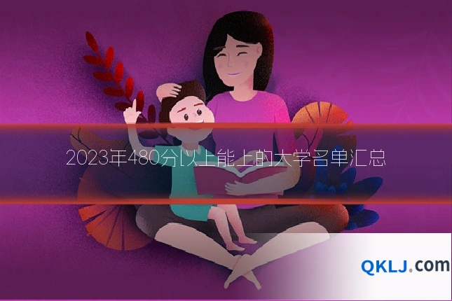 2023年480分以上能上的大学名单汇总