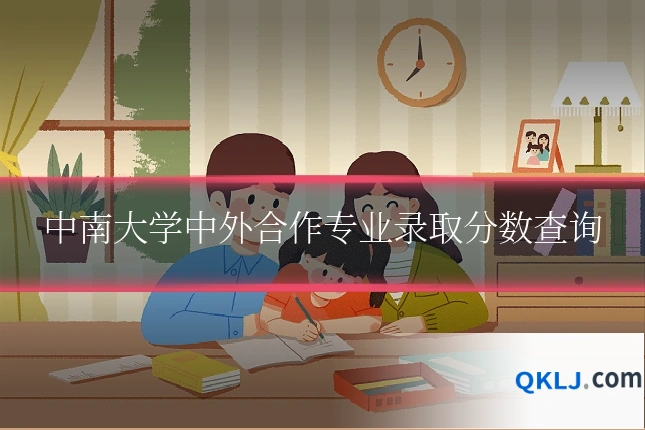 中南大学中外合作专业录取分数查询