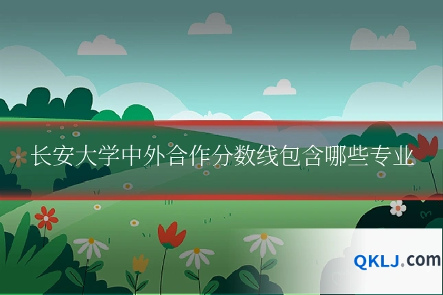 长安大学中外合作分数线包含哪些专业