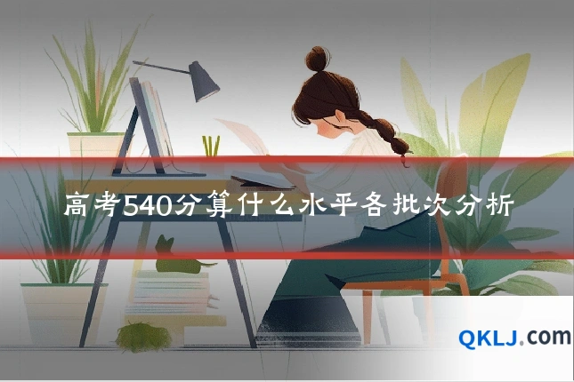 高考540分算什么水平各批次分析