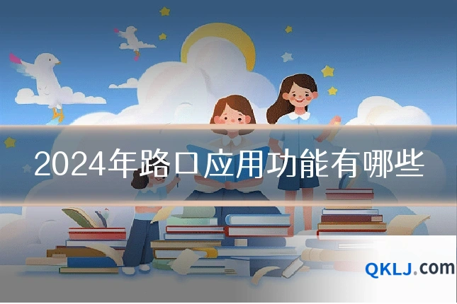 2024年路口应用功能有哪些
