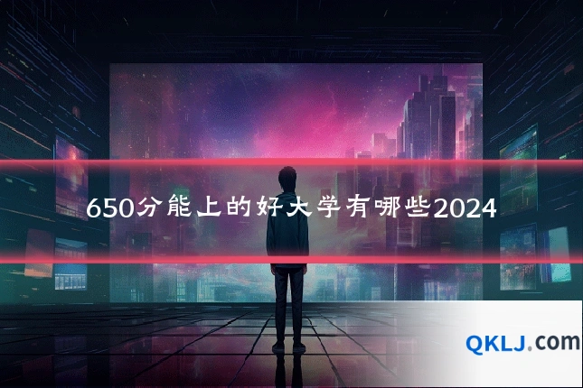 650分能上的好大学有哪些2024