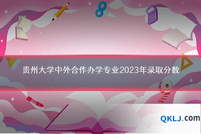 贵州大学中外合作办学专业2023年录取分数