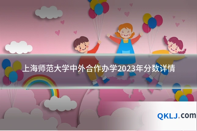 上海师范大学中外合作办学2023年分数详情