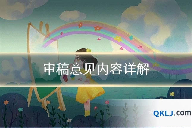 审稿意见内容详解