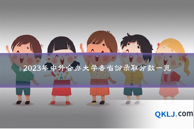 2023年中外合办大学各省份录取分数一览