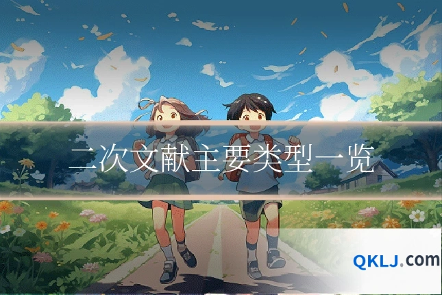 二次文献主要类型一览