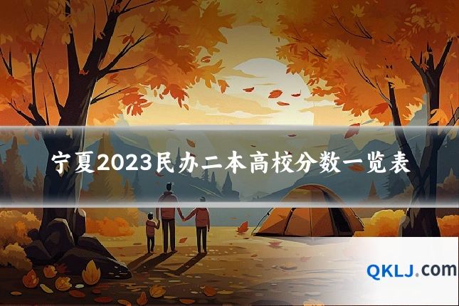 宁夏2023民办二本高校分数一览表
