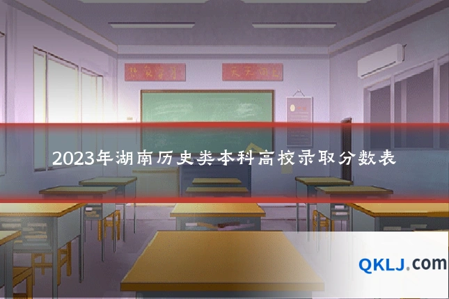 2023年湖南历史类本科高校录取分数表