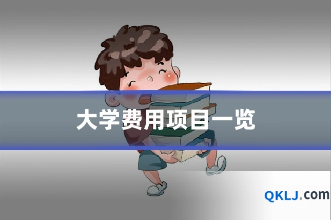大学费用项目一览