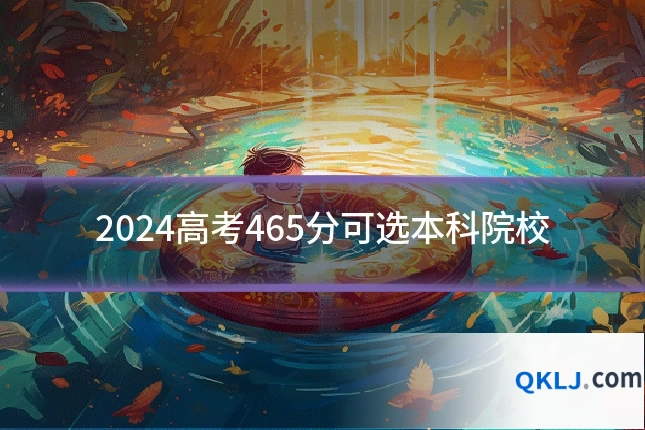 2024高考465分可选本科院校