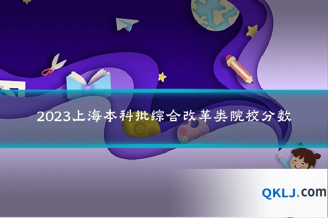 2023上海本科批综合改革类院校分数