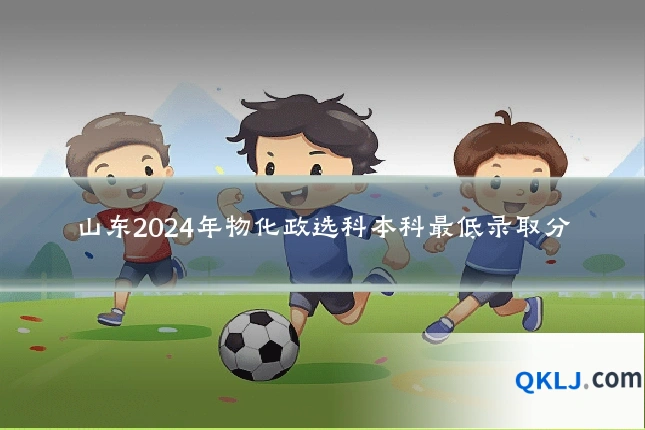 山东2024年物化政选科本科最低录取分