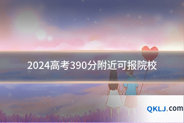 2024高考390分附近可报院校