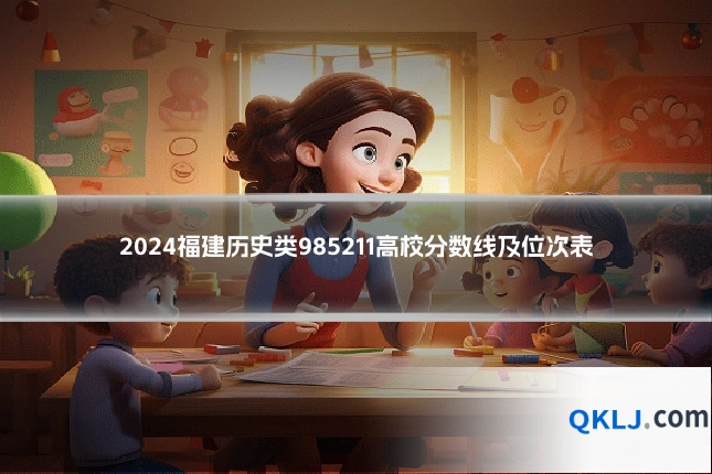 2024福建历史类985211高校分数线及位次表
