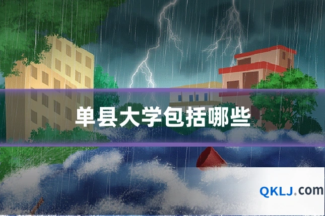 单县大学包括哪些