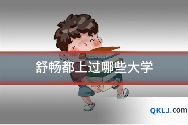 舒畅都上过哪些大学
