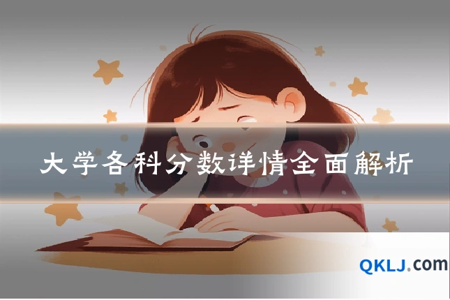 大学各科分数详情全面解析