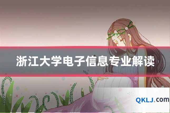 浙江大学电子信息专业解读