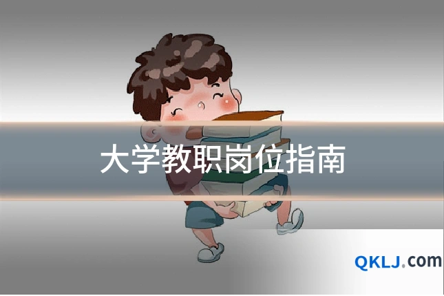 大学教职岗位指南