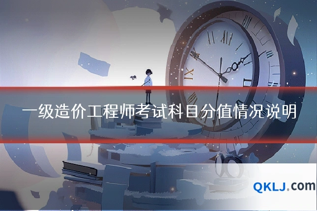 一级造价工程师考试科目分值情况说明