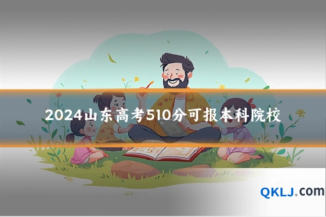 2024山东高考510分可报本科院校