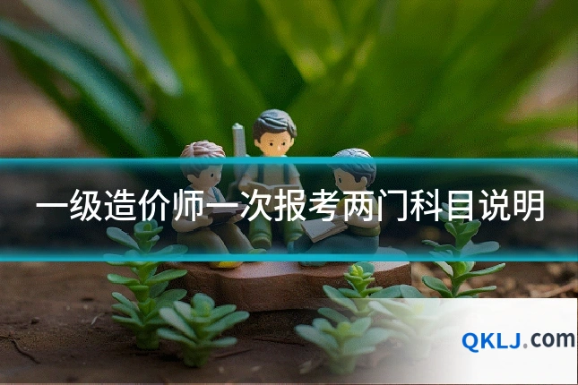 一级造价师一次报考两门科目说明