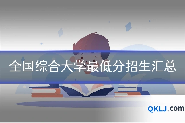 全国综合大学最低分招生汇总