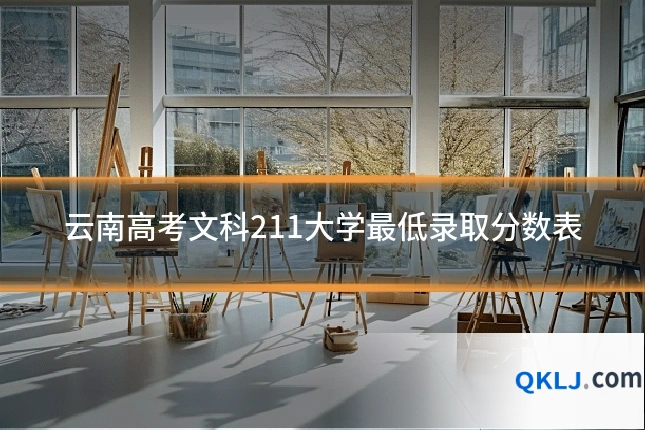 云南高考文科211大学最低录取分数表