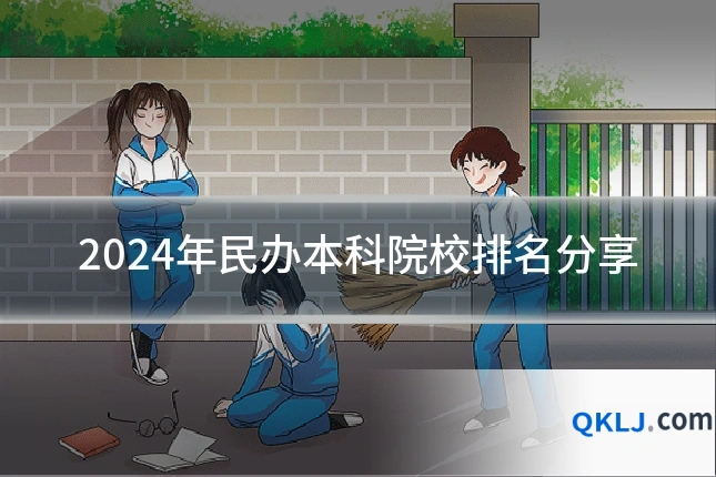 2024年民办本科院校排名分享