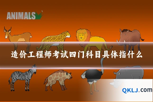 造价工程师考试四门科目具体指什么