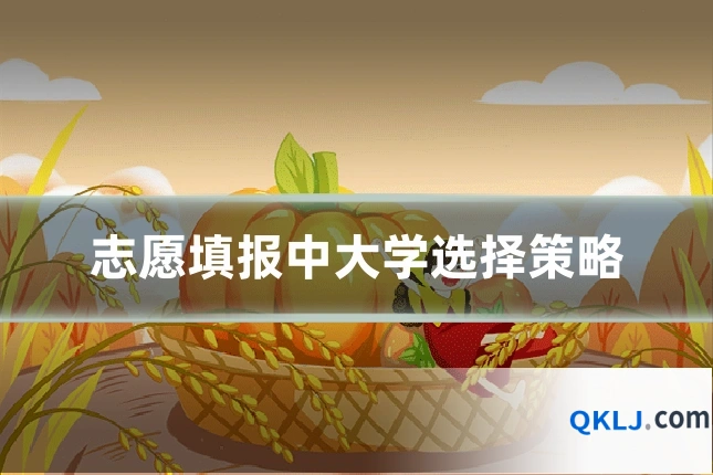 志愿填报中大学选择策略