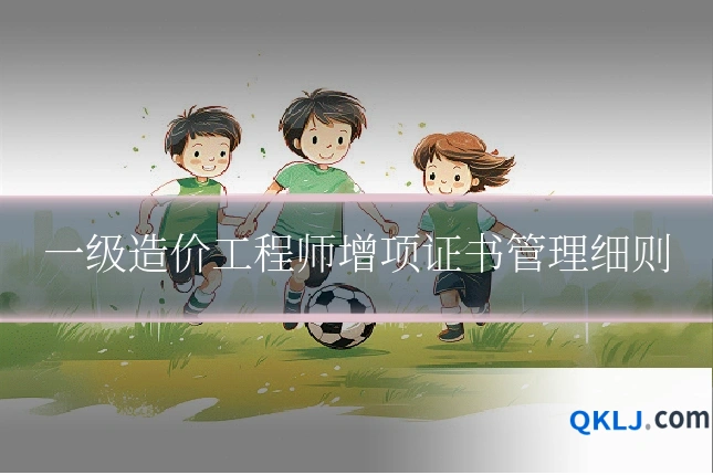 一级造价工程师增项证书管理细则
