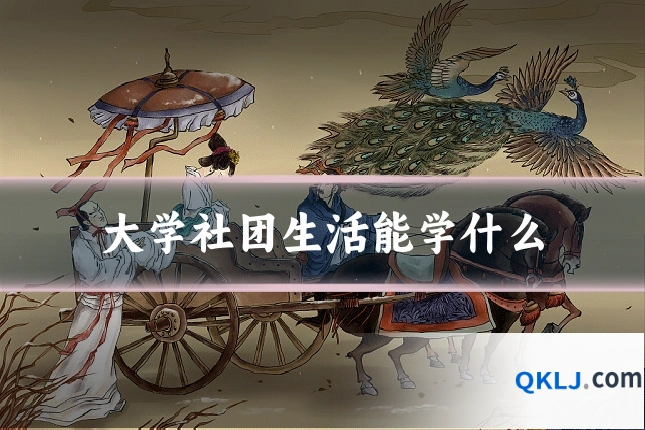 大学社团生活能学什么